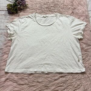 Madhappy White Cropped Short Sleeve Crew Tee sz M